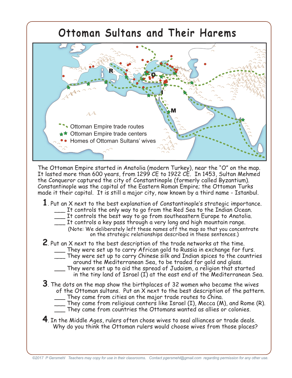 BI6O Ottoman Sultans and Harems Activity