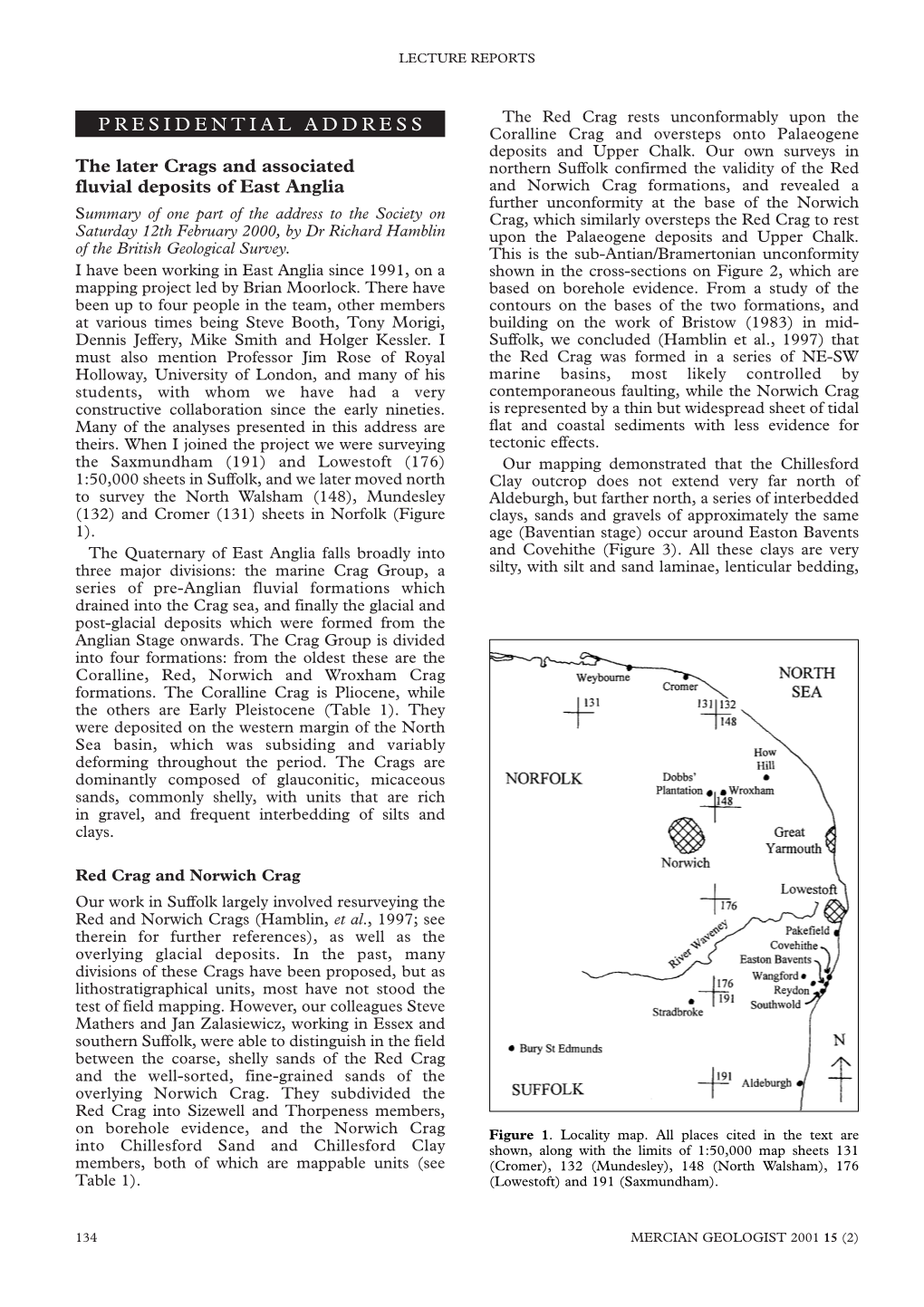 The Later Crags and Associated Fluvial Deposits of East Anglia