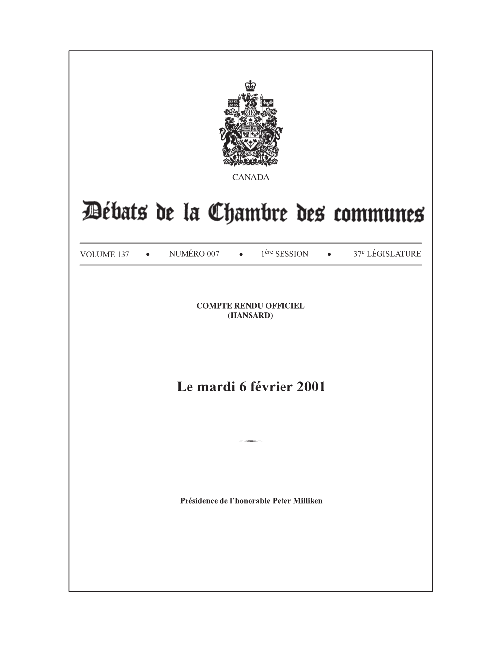 Le Mardi 6 Février 2001