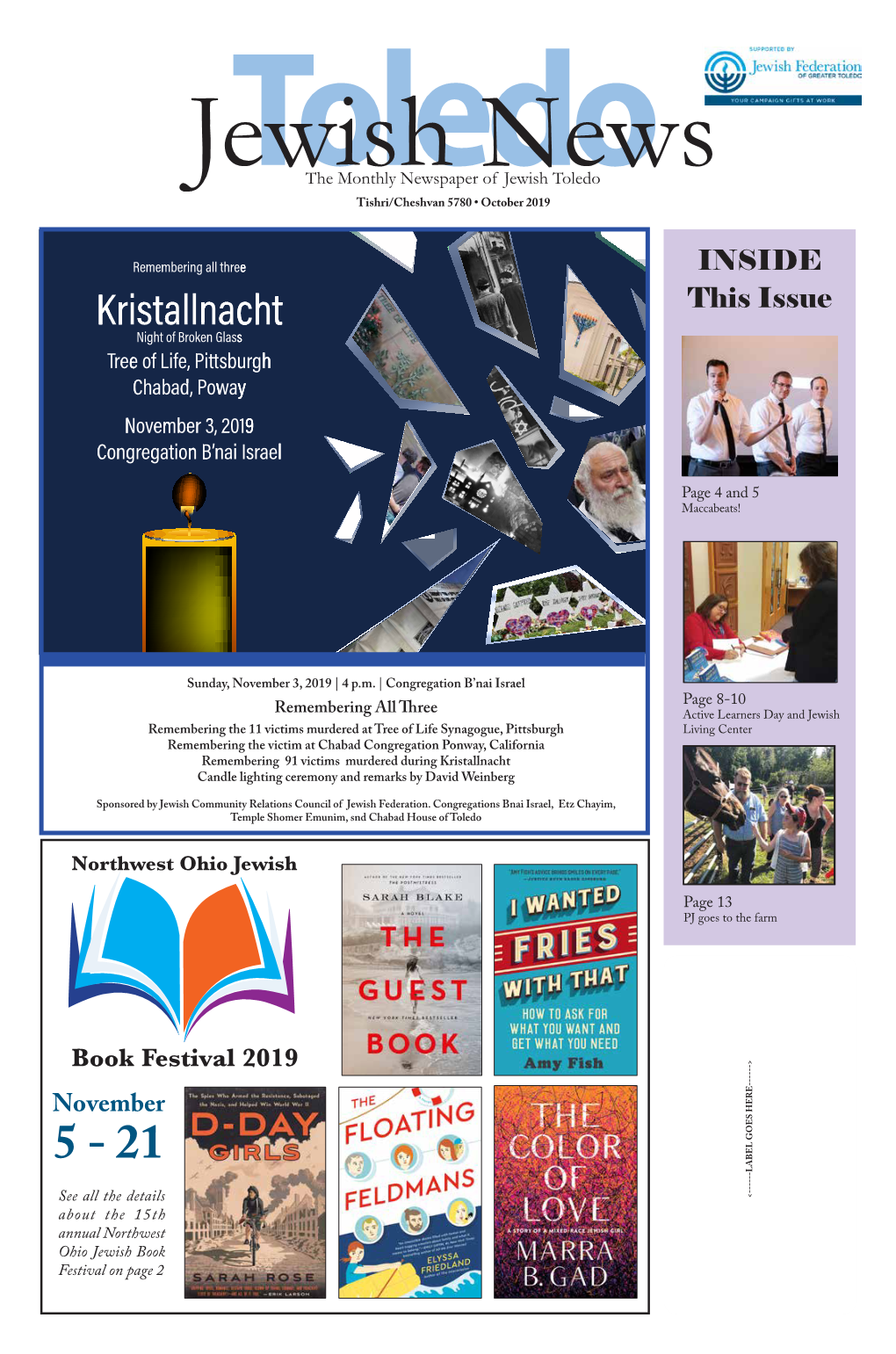Kristallnacht Sponsored by Jewish Community Relations Council of Jewish Federation