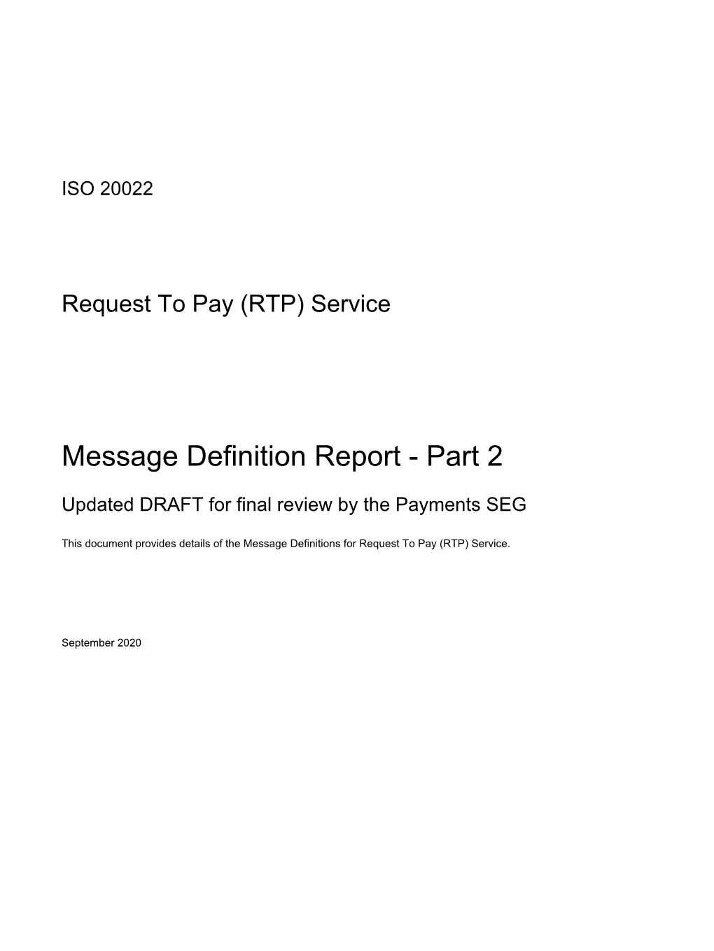 Message Definition Report - Part 2