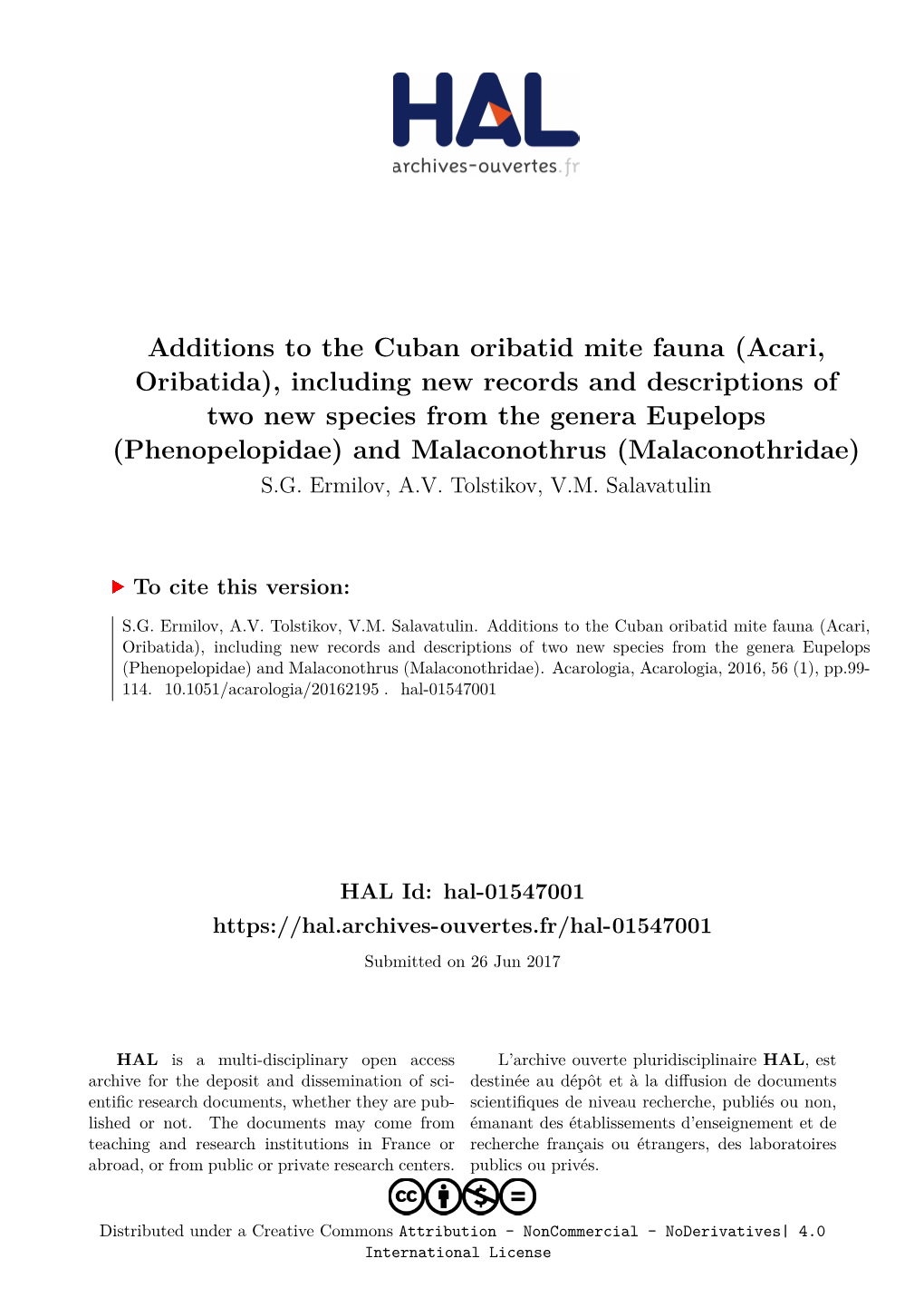 Additions to the Cuban Oribatid Mite Fauna (Acari