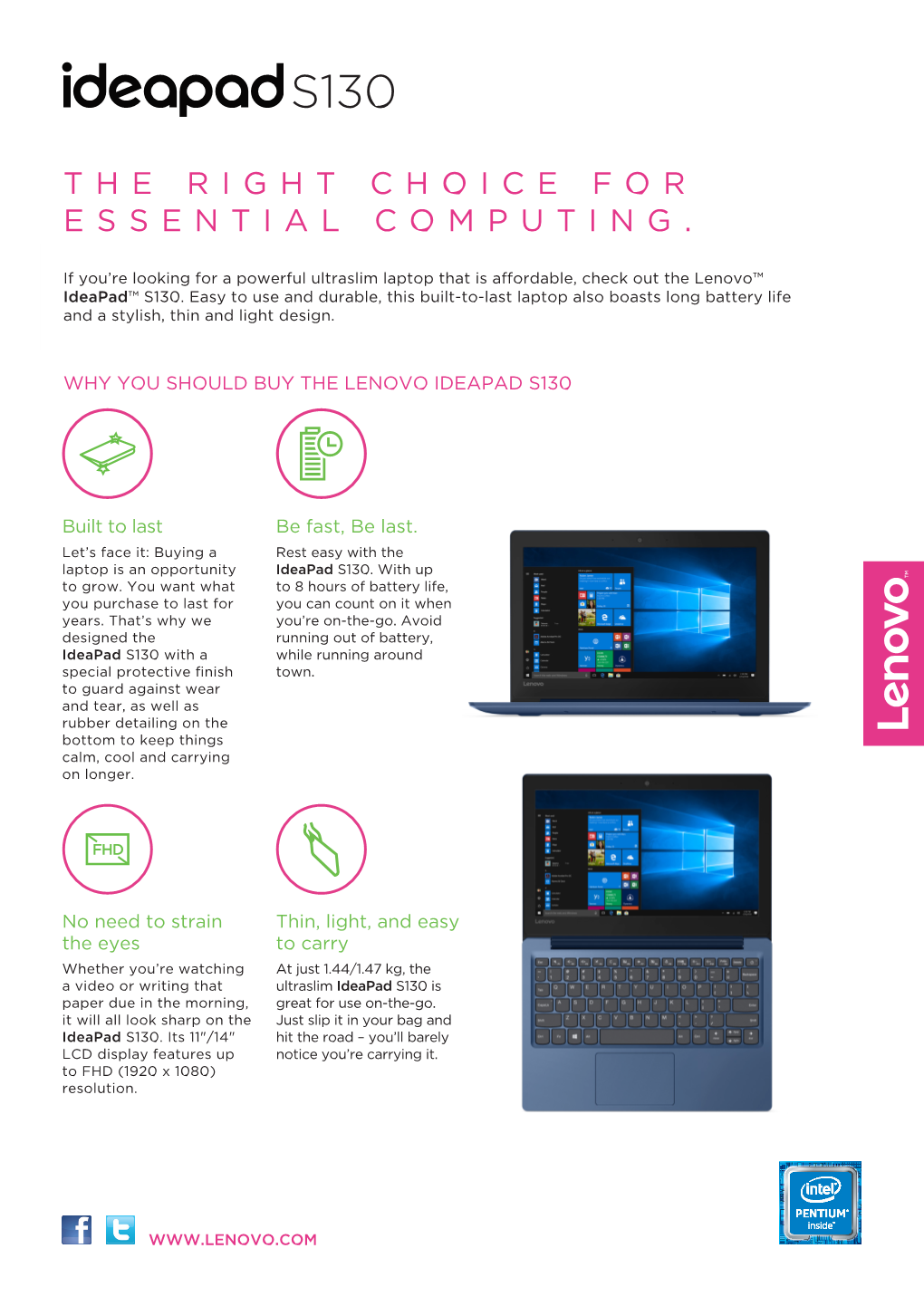 The Right Choice for Essential Computing