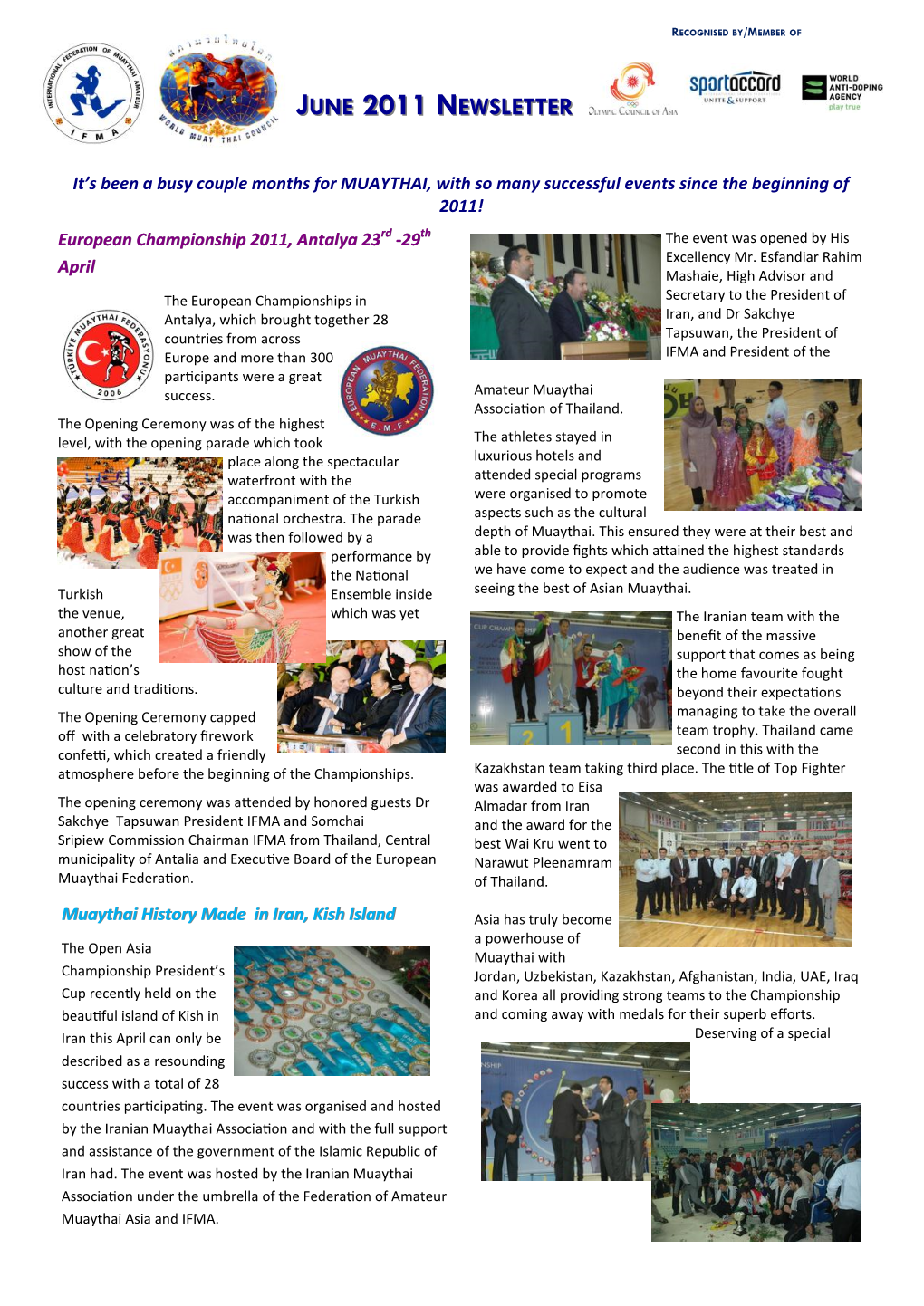 June 2011 Newsletter