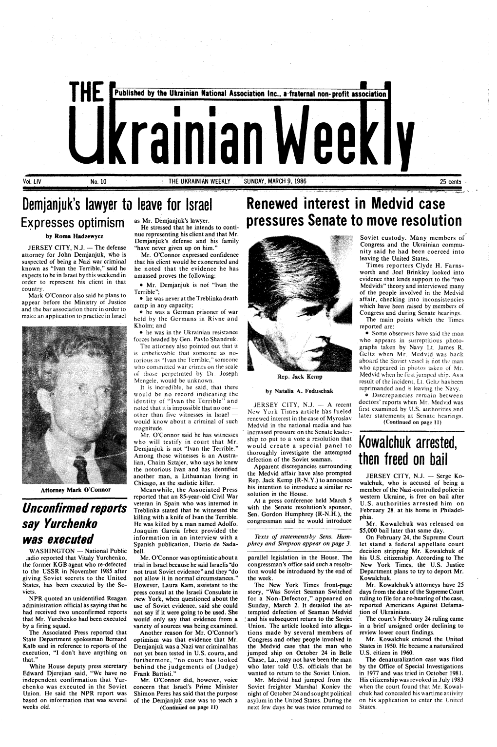 The Ukrainian Weekly 1986