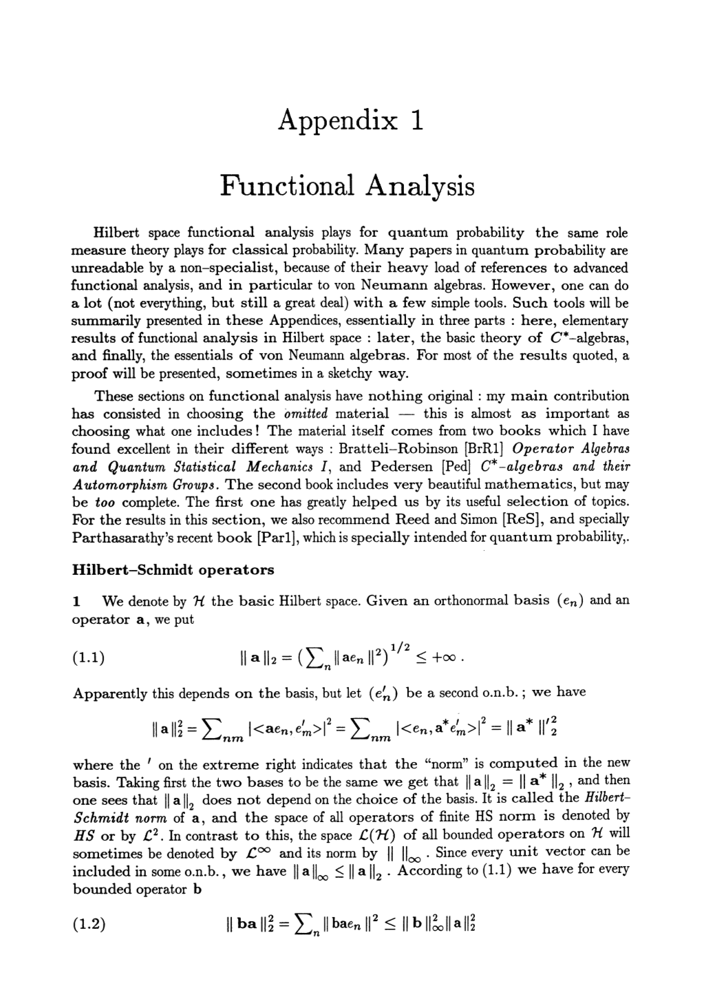 Appendix 1 Functional Analysis