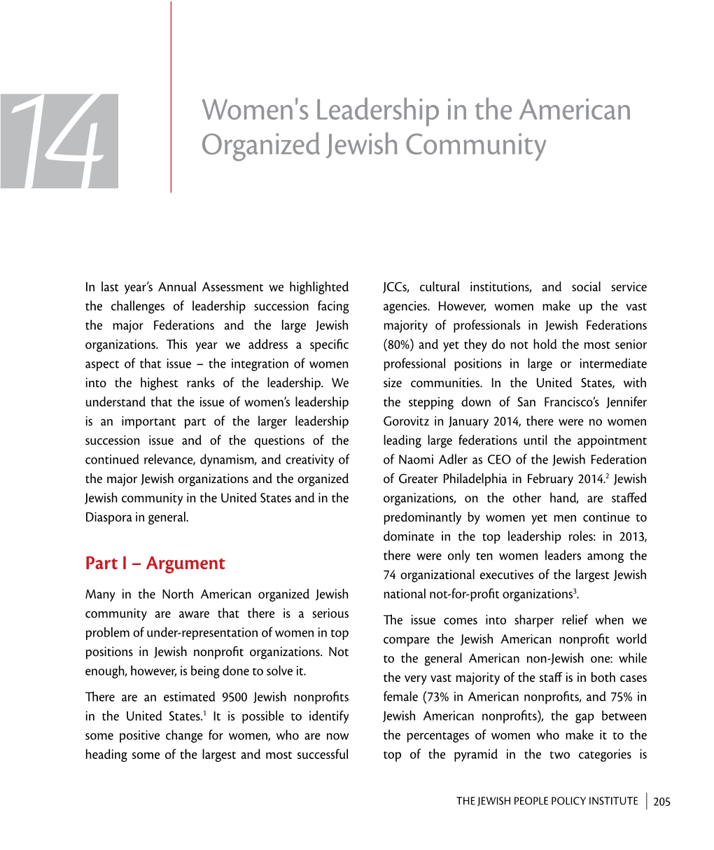 Women's Leadership in the American Organized Jewish Community