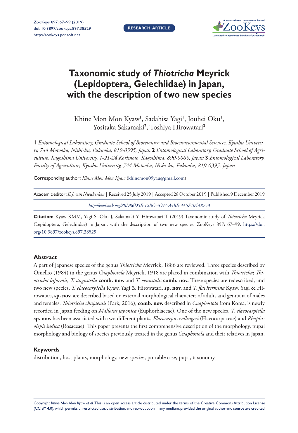 ﻿Taxonomic Study Of