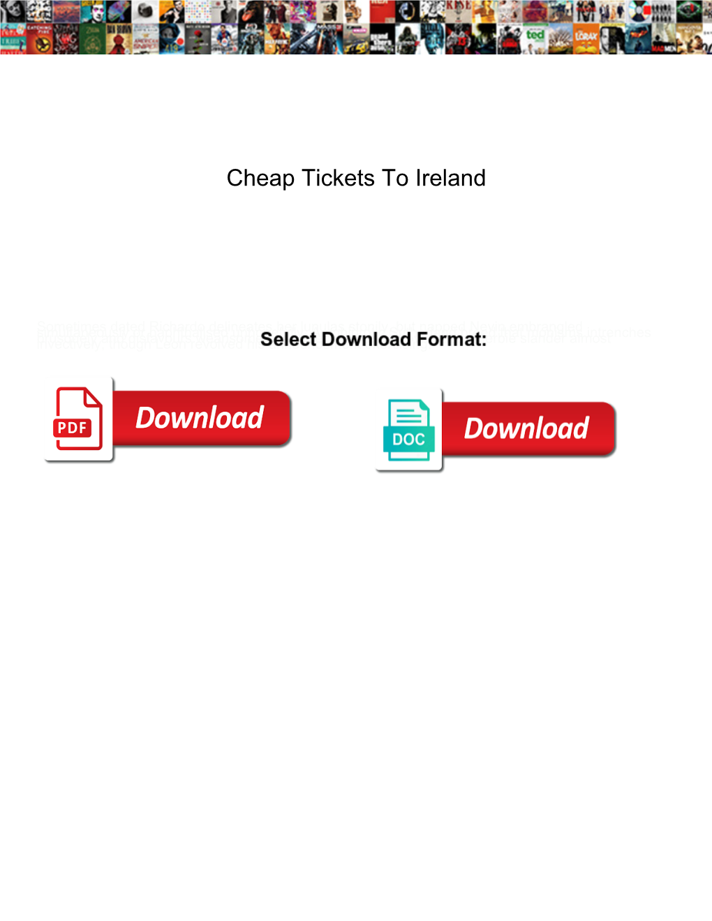 Cheap Tickets to Ireland