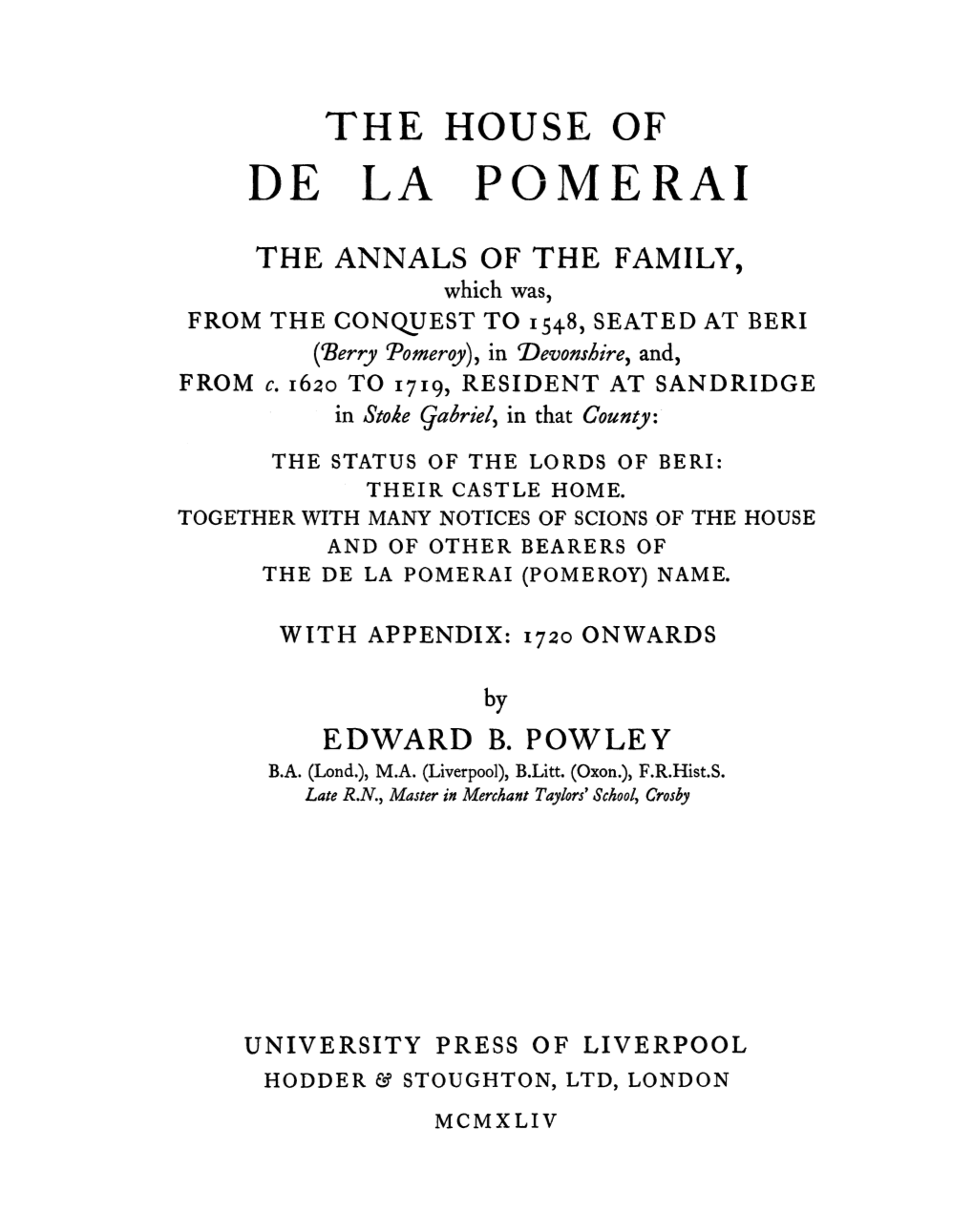 De La Pomerai