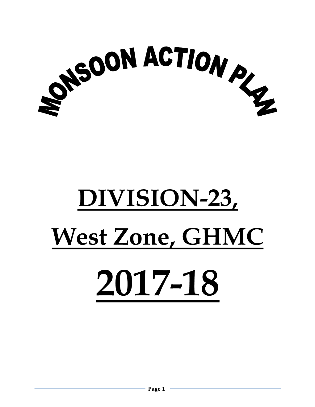 DIVISION-23, West Zone, GHMC 2017-18
