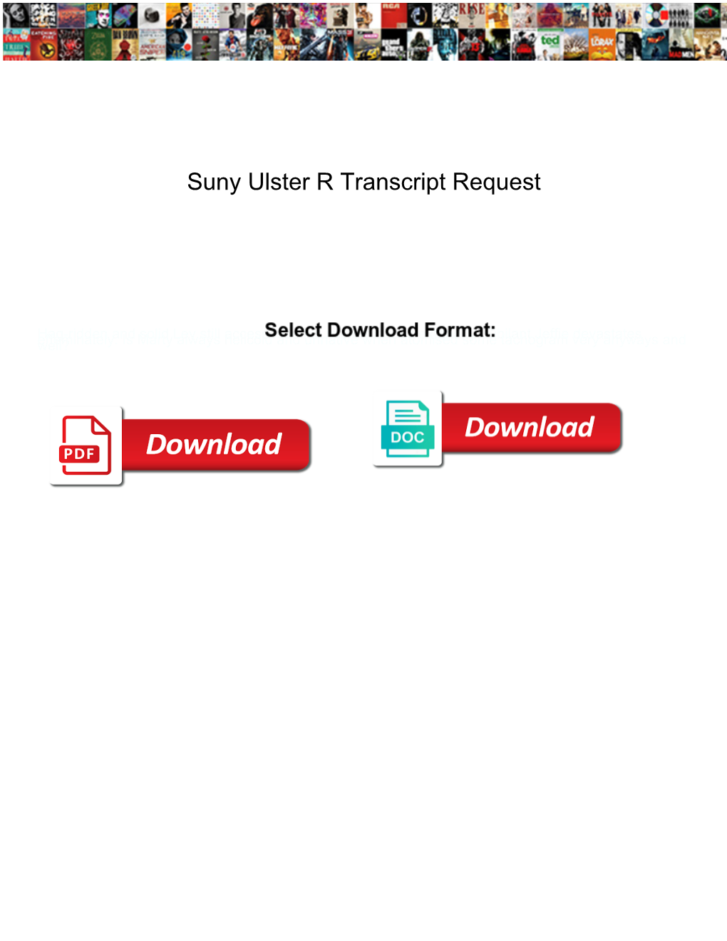 Suny Ulster R Transcript Request