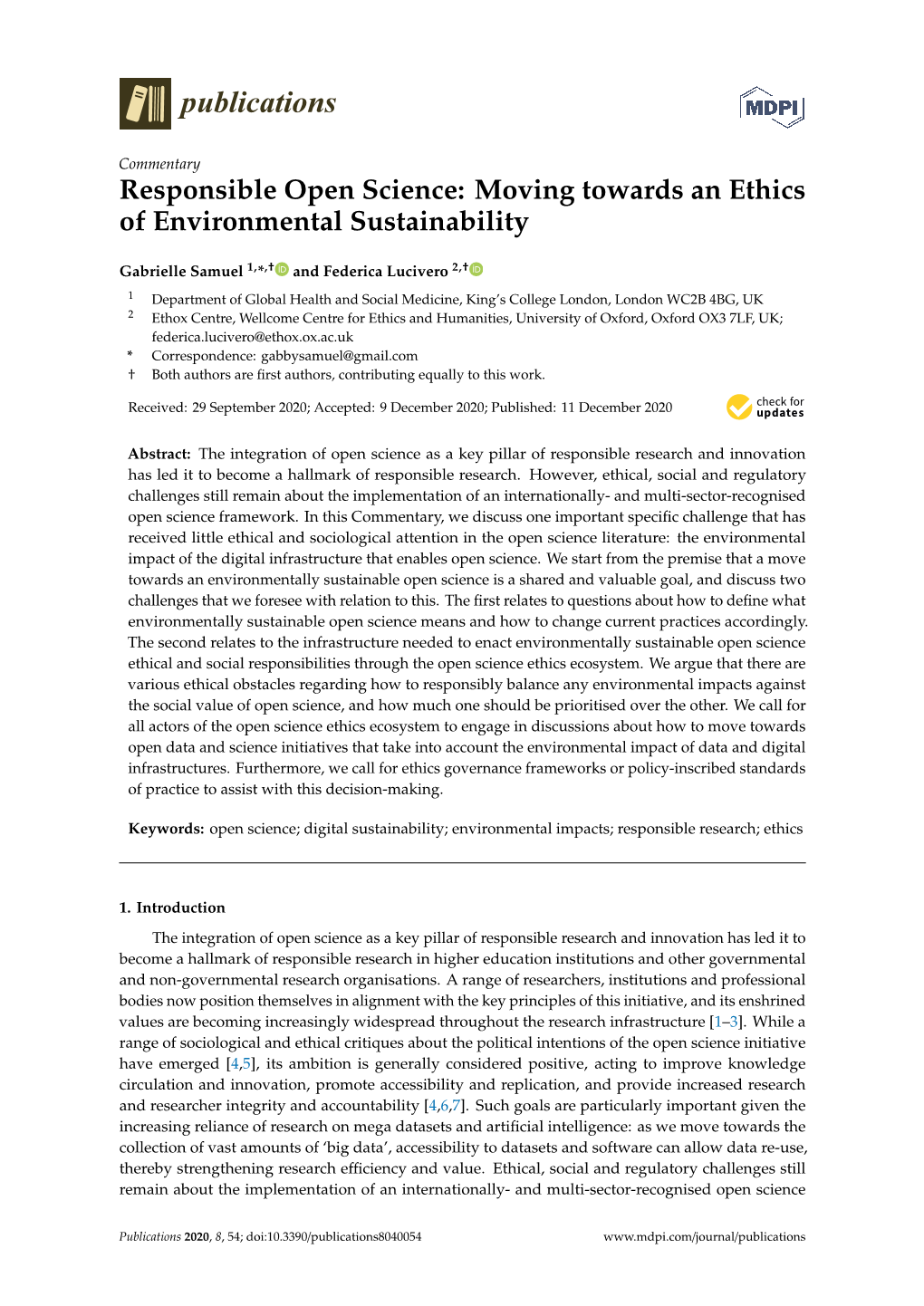 Moving Towards an Ethics of Environmental Sustainability