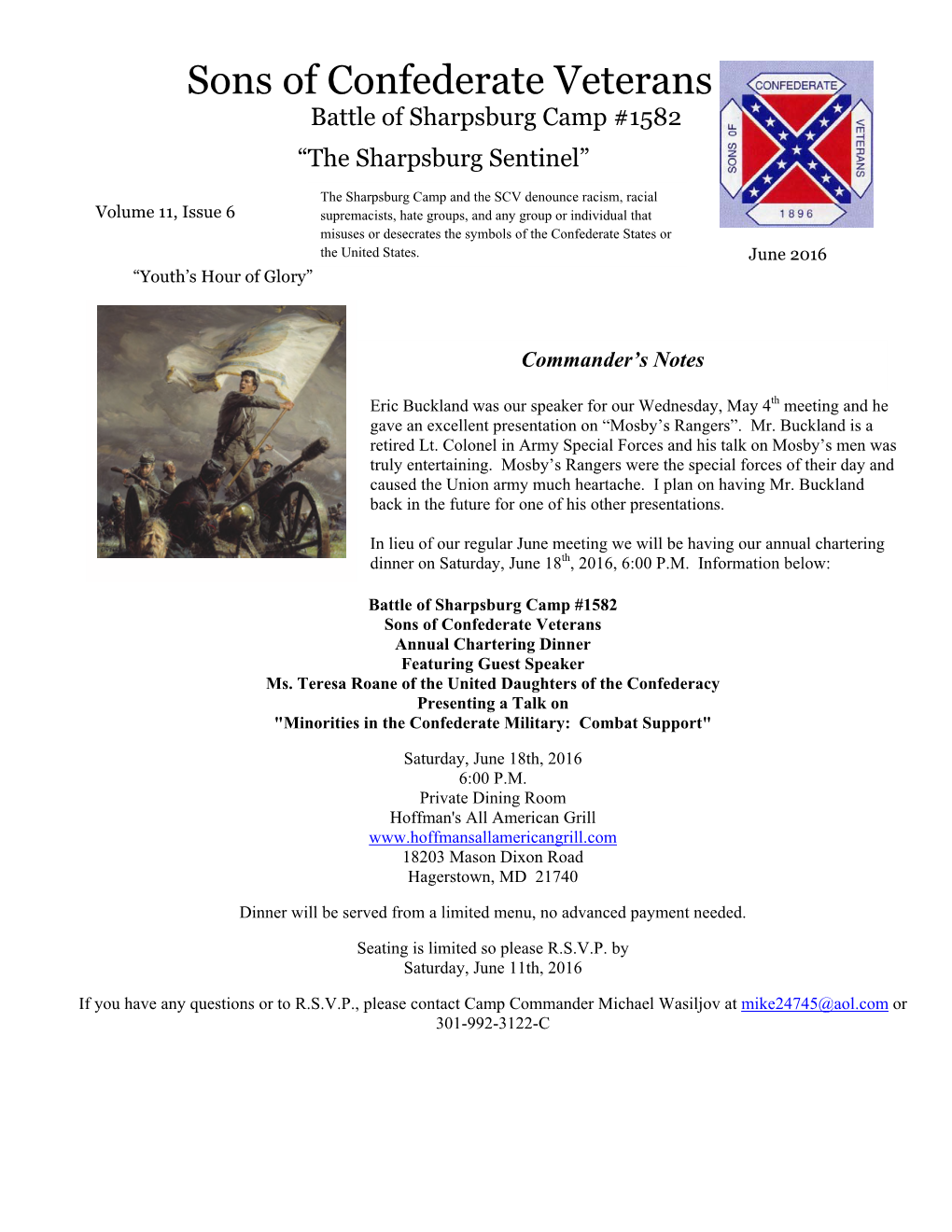 Sons of Confederate Veterans Battle of Sharpsburg Camp #1582