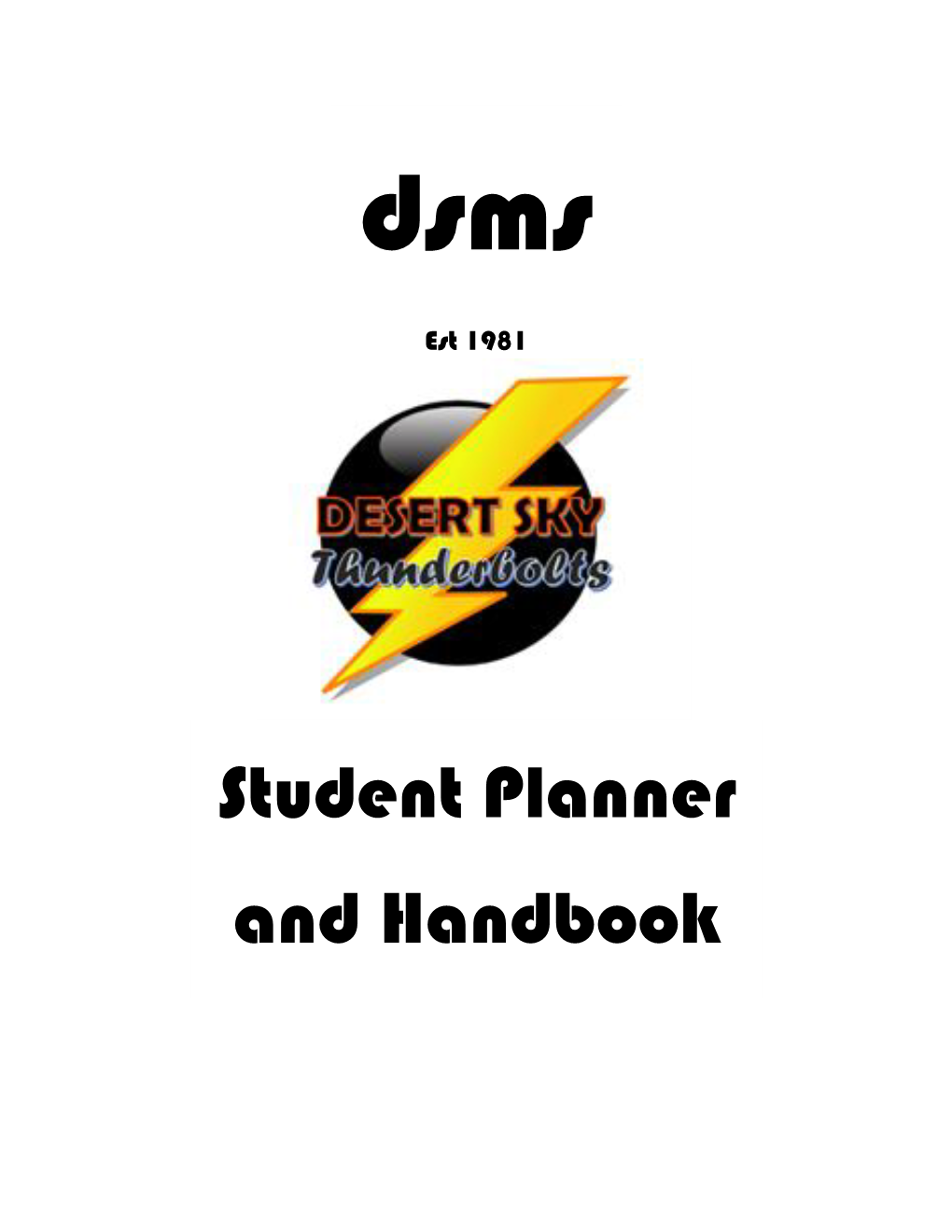 Student Planner and Handbook