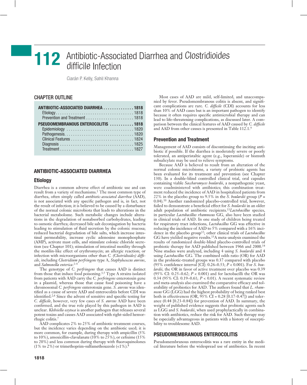 Antibiotic-Associated Diarrhea and Clostridioides Difficile Infection 1819