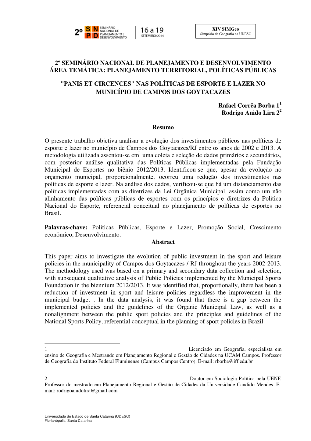 Planejamento Territorial, Políticas Públicas