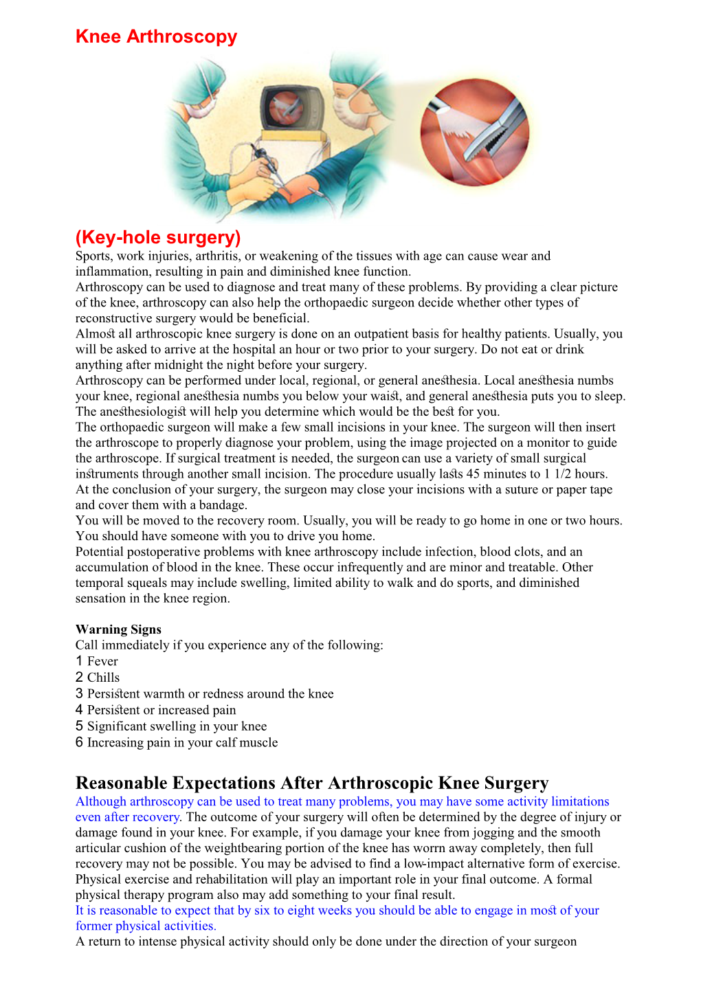 Knee Arthroscopy