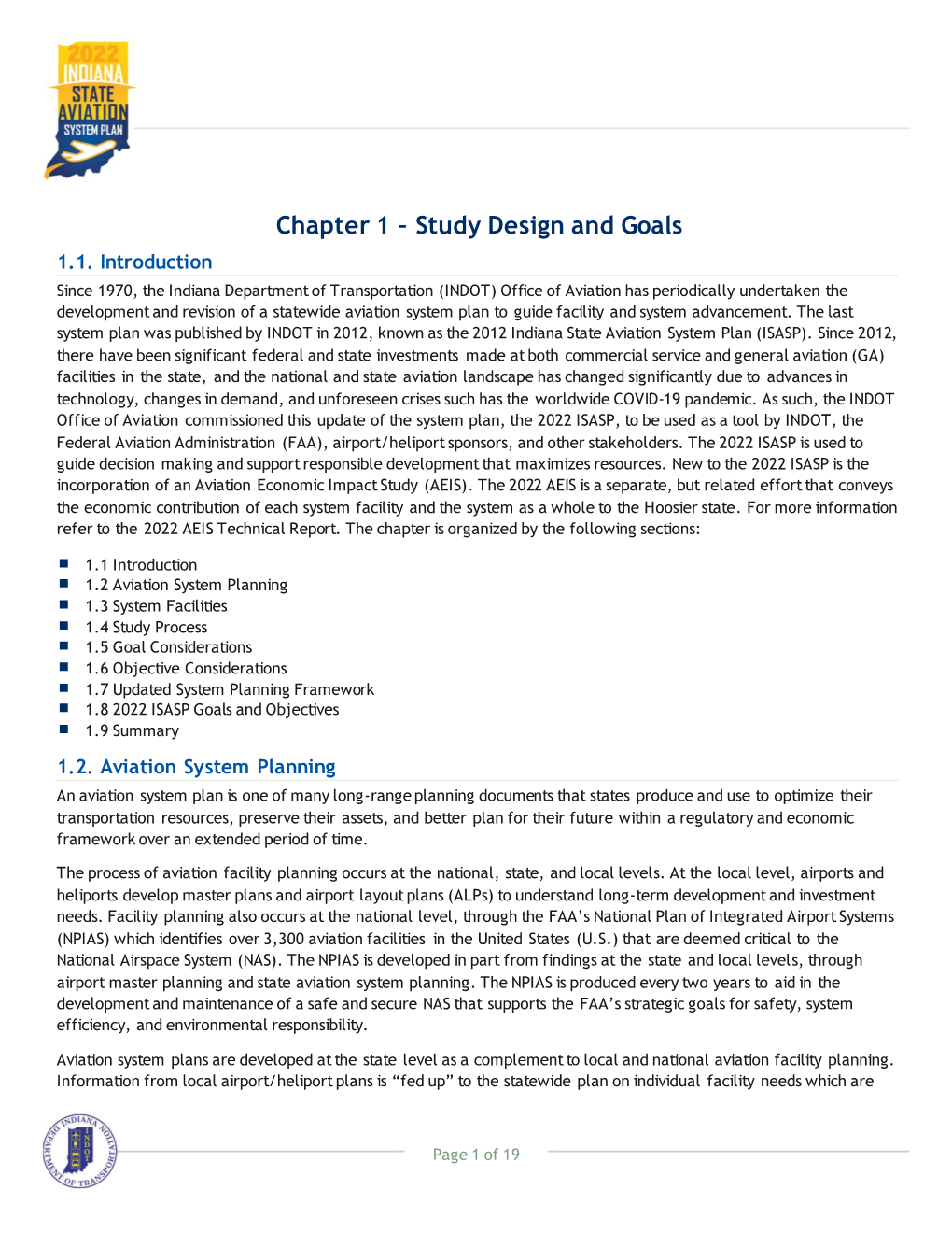 Chapter 1 – Study Design and Goals 1.1