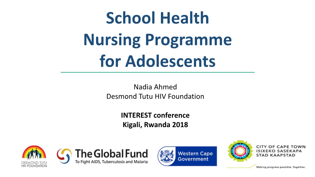 School Health Nursing Programme for Adolescents