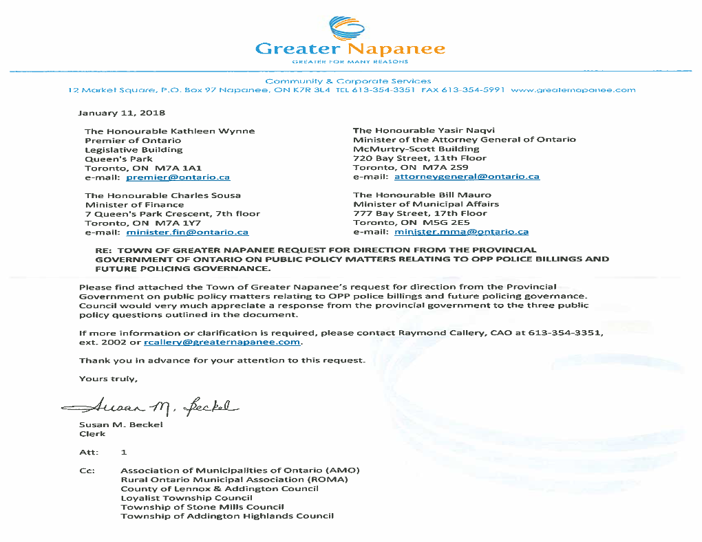 Greater Napanee GREATERFOR MANY REASONS