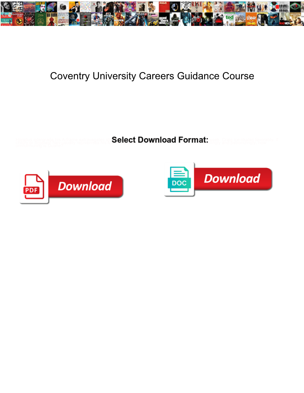 Coventry University Careers Guidance Course