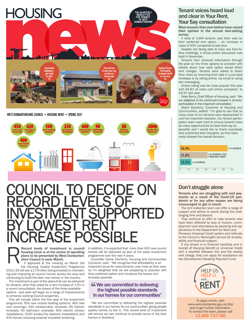 West Dunbartonshire Council Housing News Spring 2021