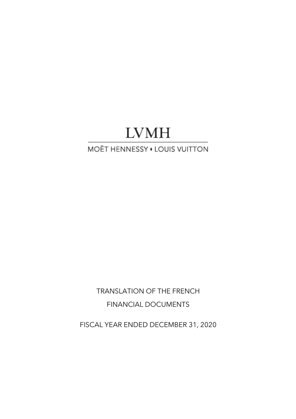 Translation of the French Financial Documents Fiscal Year Ended December 31, 2020