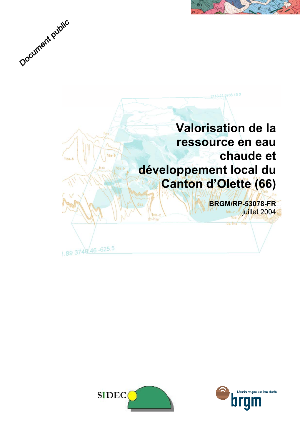 Valorisation De La Ressource En Eau Chaude Et Développement Local Du Canton D’Olette (66)