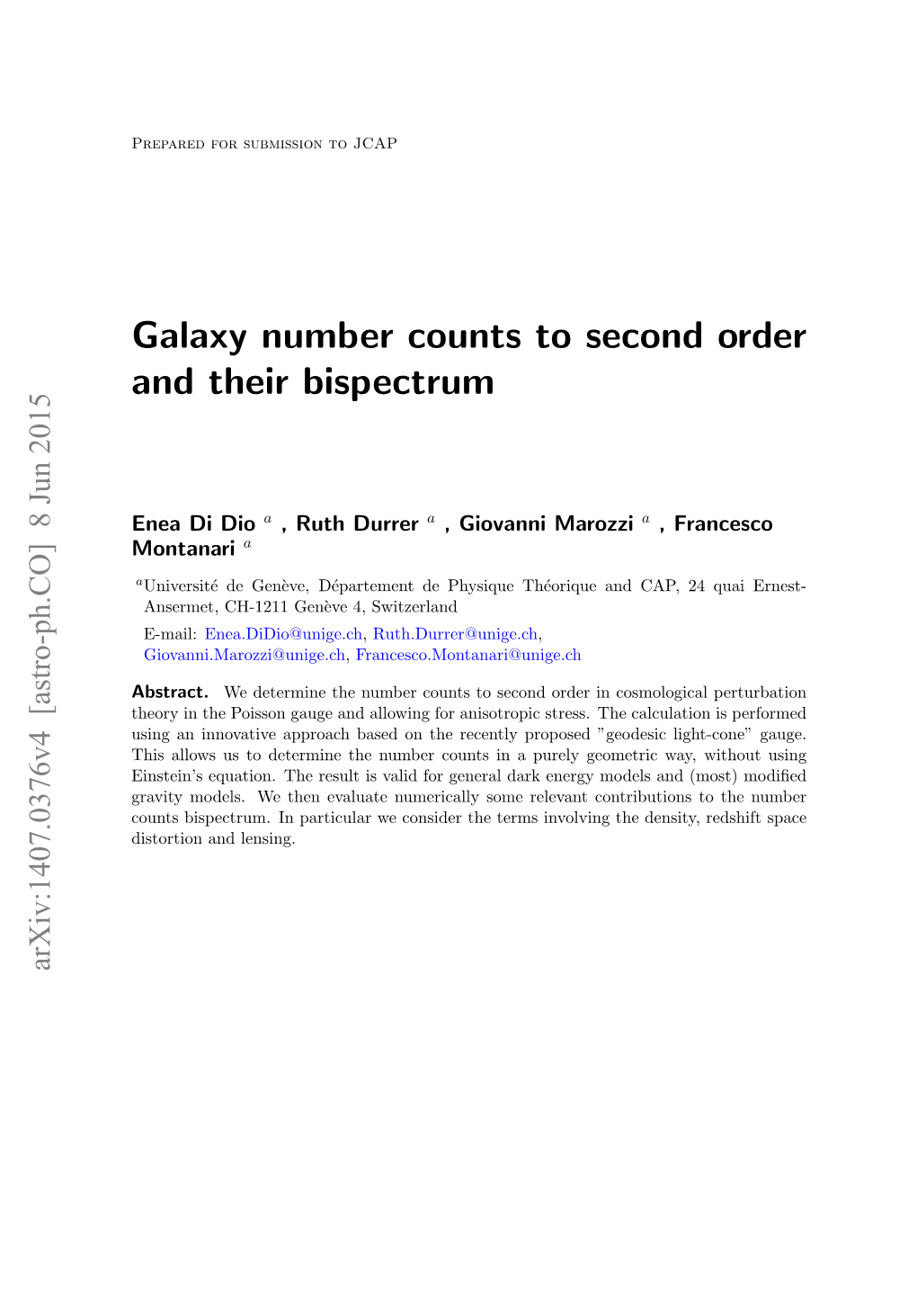 Galaxy Number Counts to Second Order and Their Bispectrum