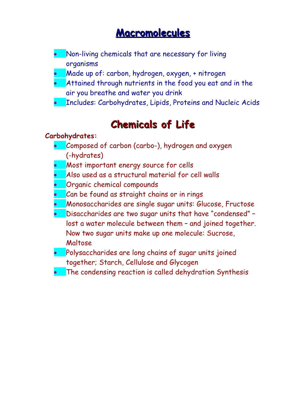 Non-Living Chemicals That Are Necessary for Living Organisms