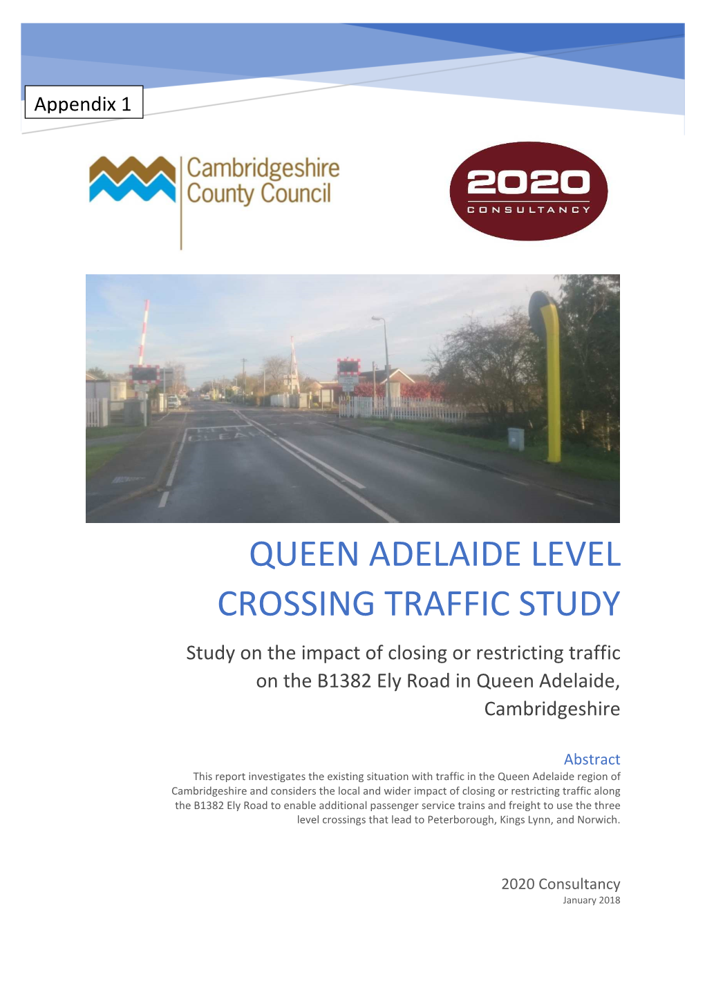 Queen Adelaide Level Crossings Traffic Study V4.1