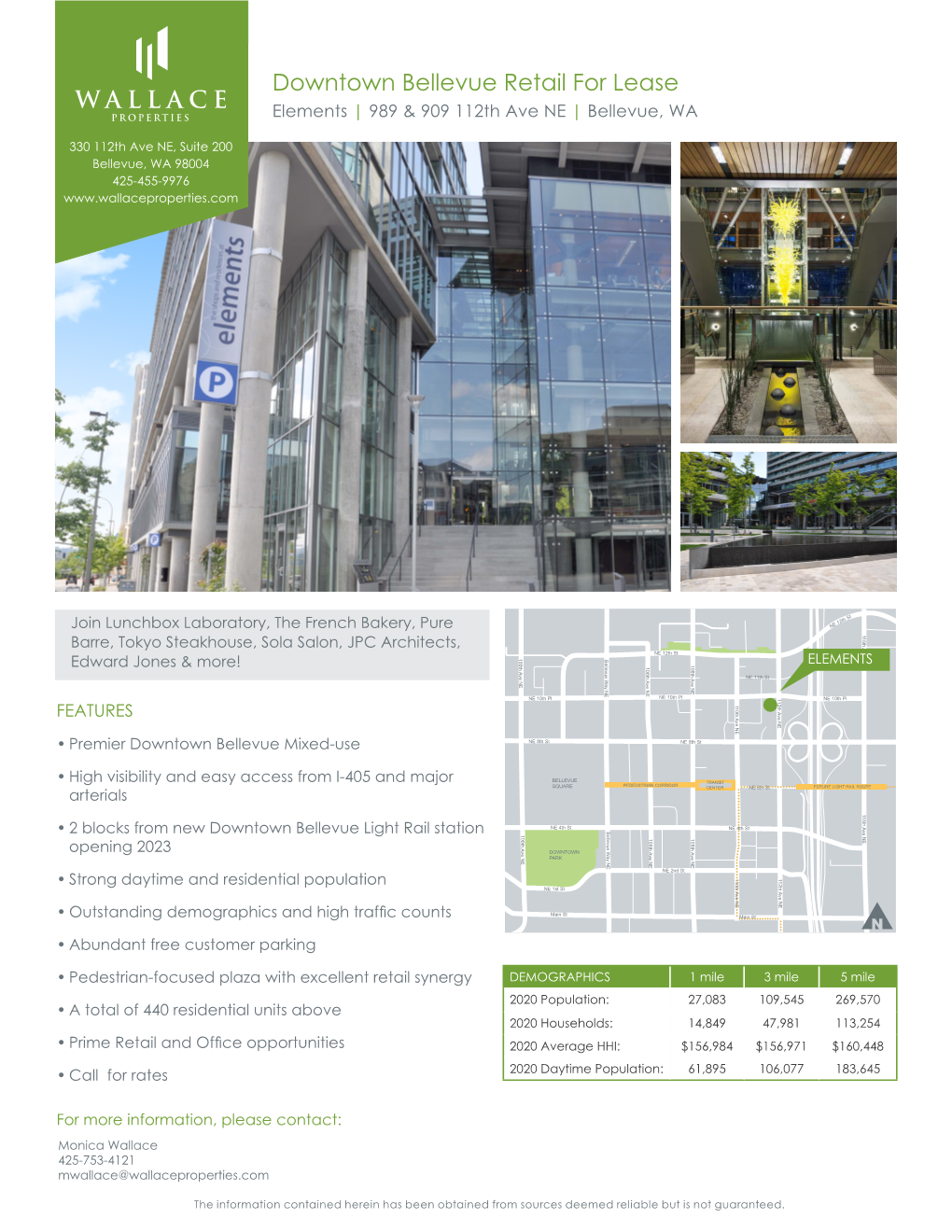 Downtown Bellevue Retail for Lease Elements | 989 & 909 112Th Ave NE | Bellevue, WA