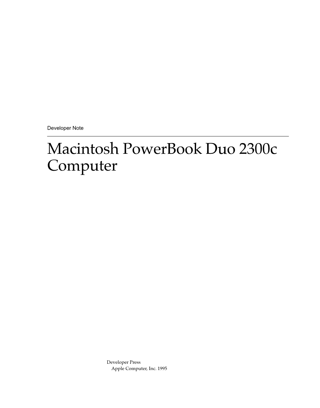 Powerbook Duo 2300C Computer