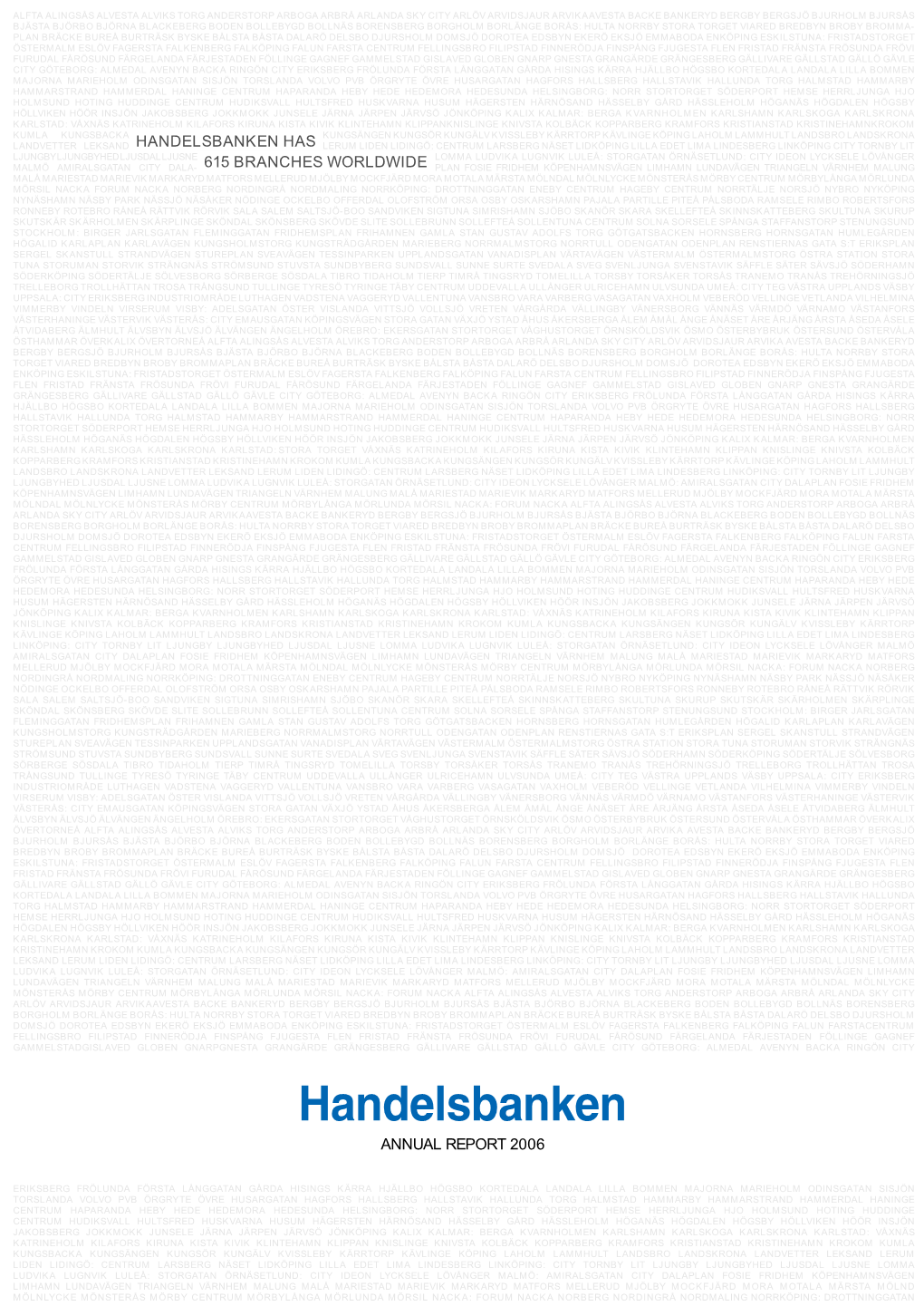 Annual Report 2006 Handelsbanken Has 615