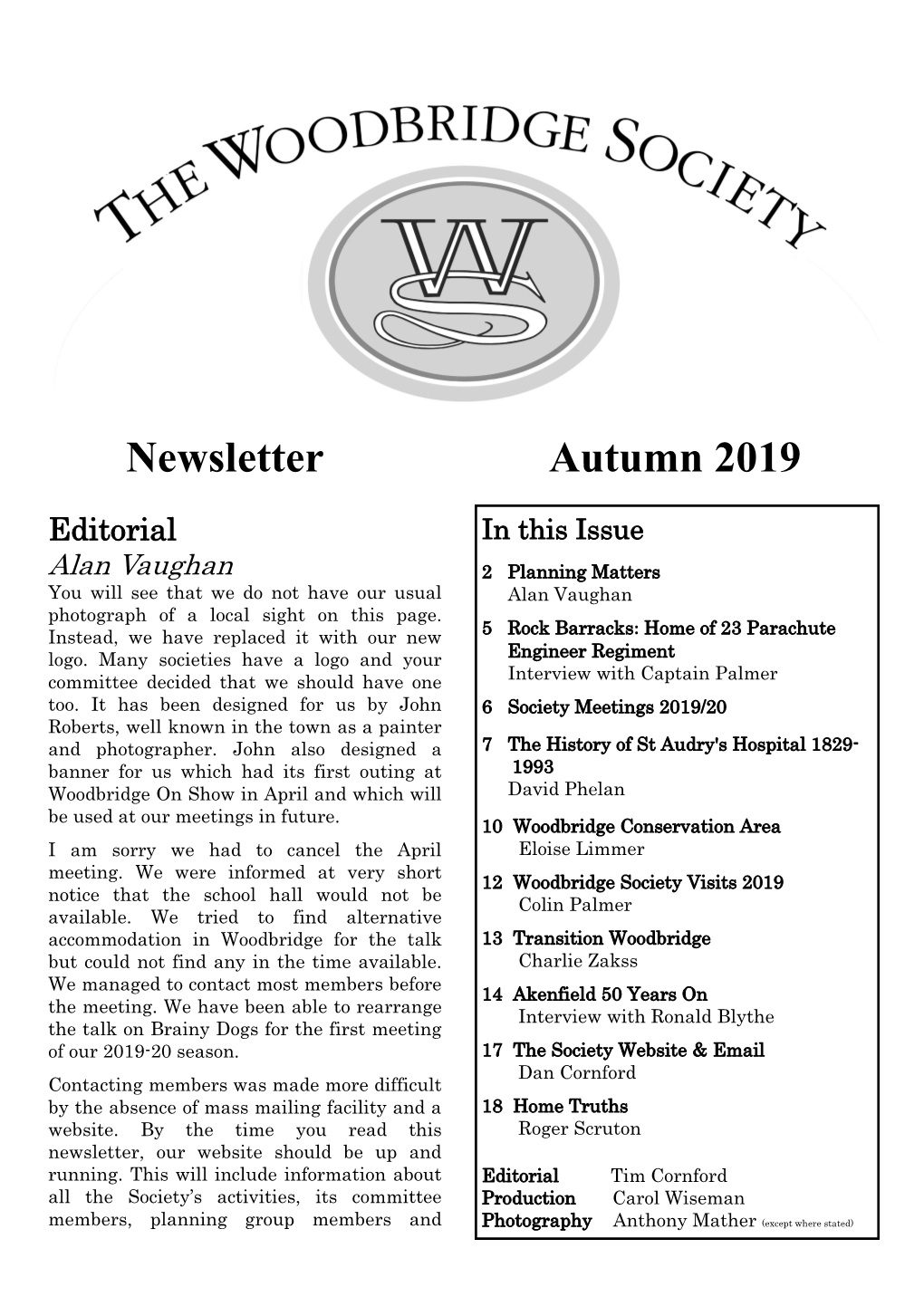 Newsletter Autumn 2019