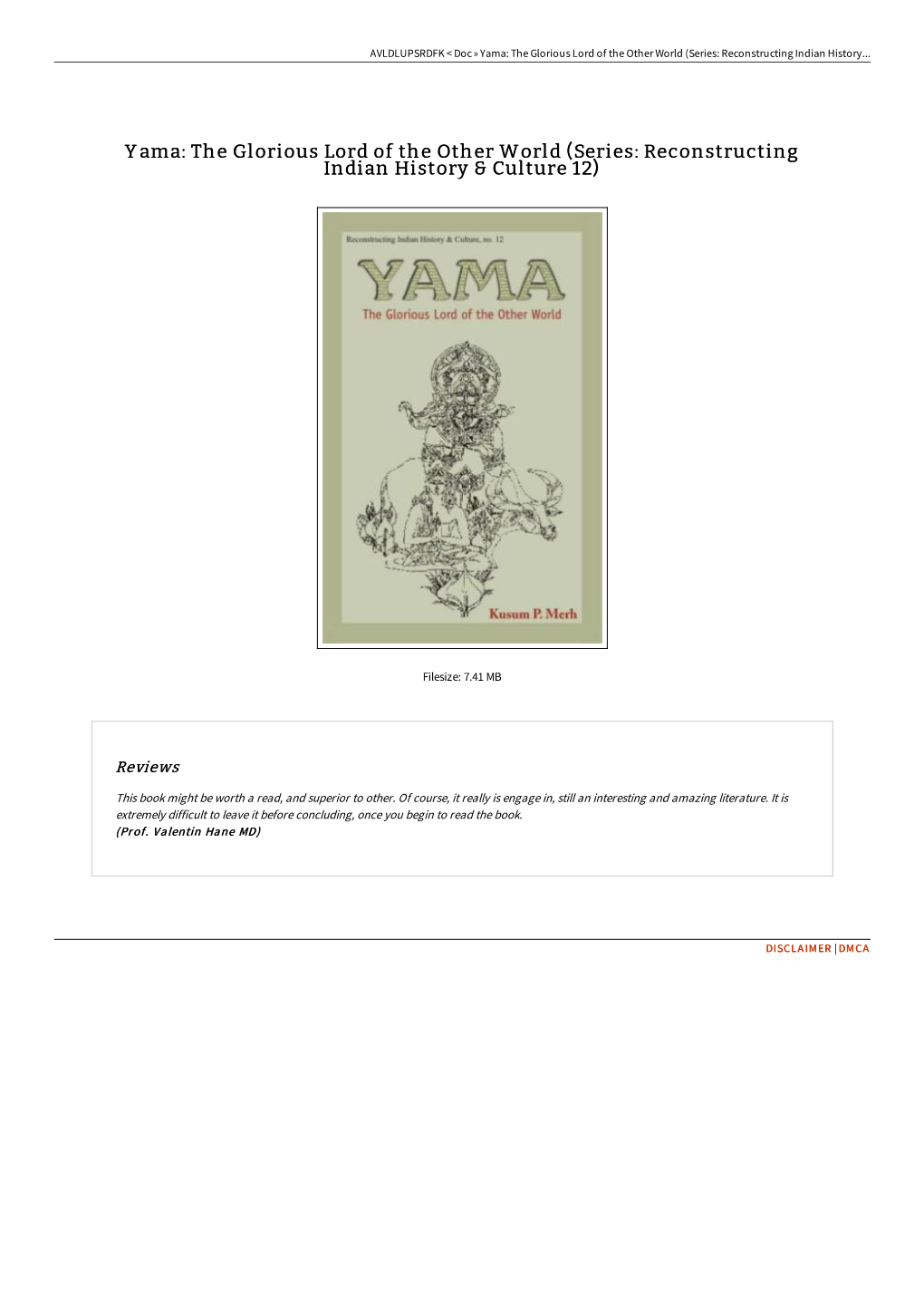 Read Ebook Yama: the Glorious Lord of the Other