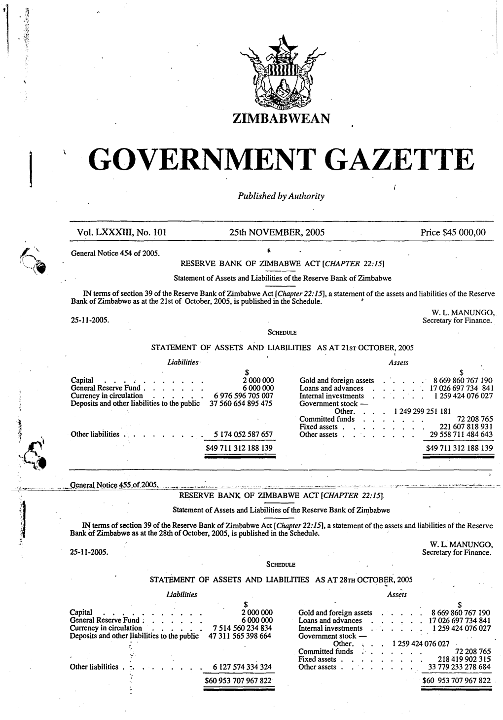 Government Gazette