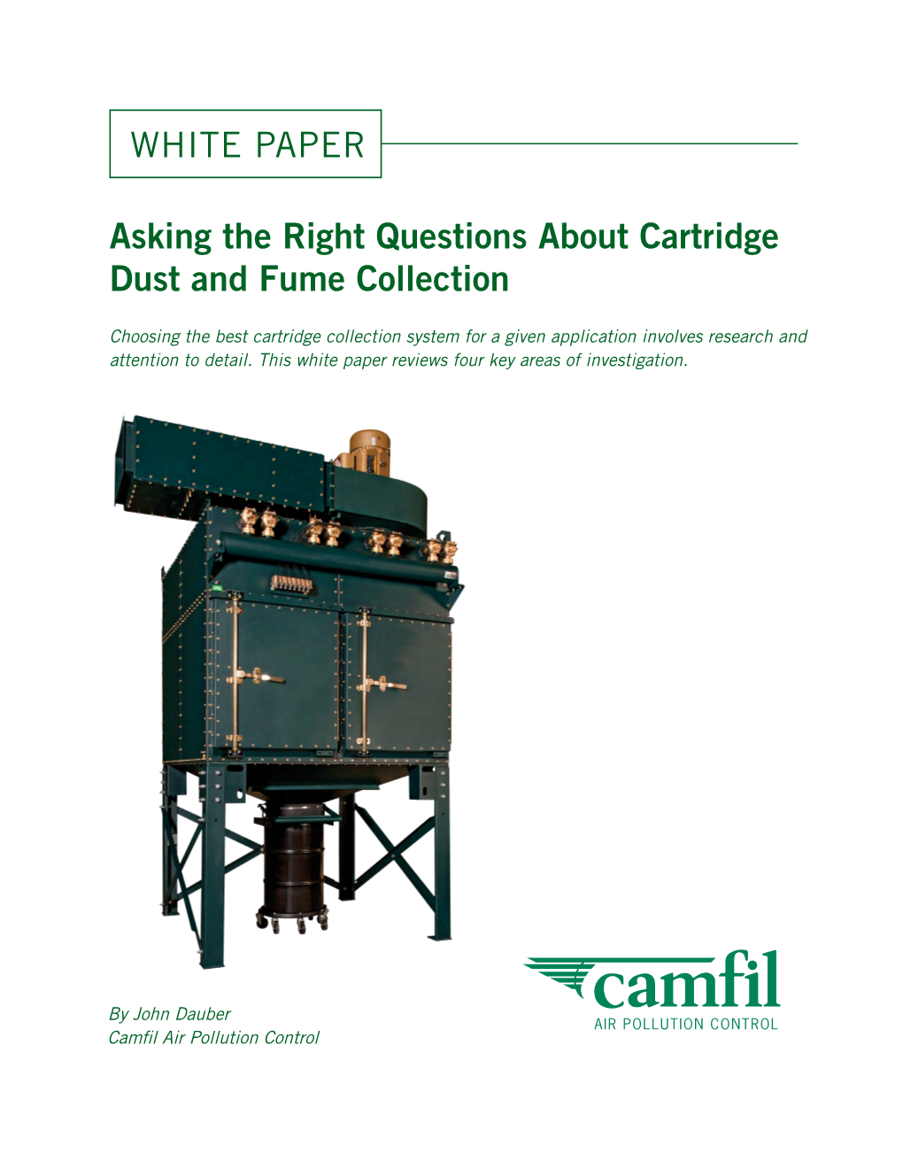 Asking the Right Questions About Cartridge Dust and Fume Collection