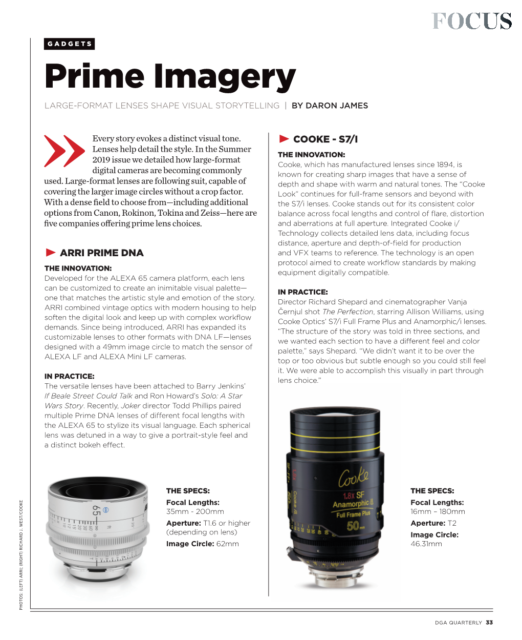 Prime Imagery LARGE-FORMAT LENSES SHAPE VISUAL STORYTELLING | by DARON JAMES