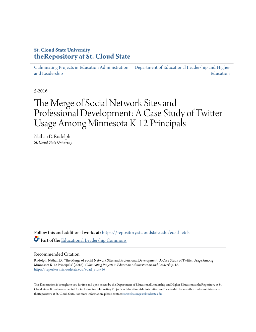 The Merge of Social Network Sites and Professional Development: a Case Study Of