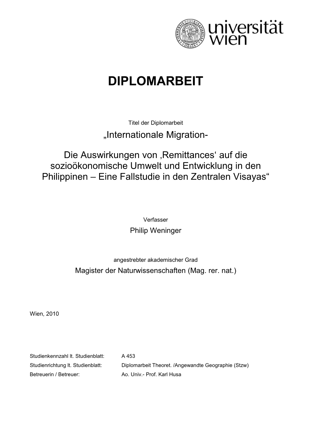 Diplomarbeit