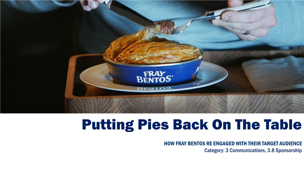 Putting Pies Back on the Table