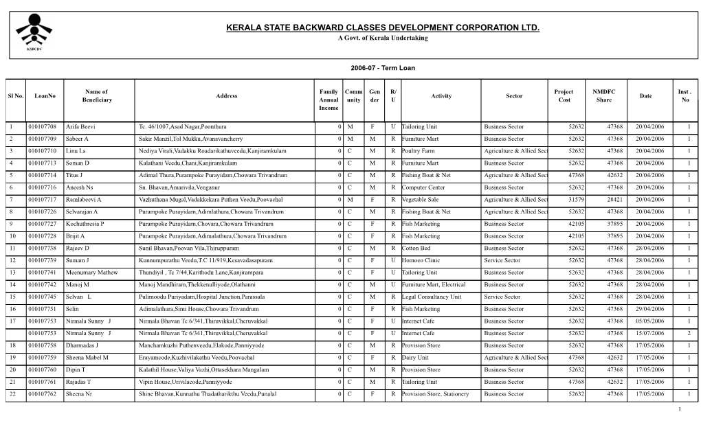 2006-07 - Term Loan