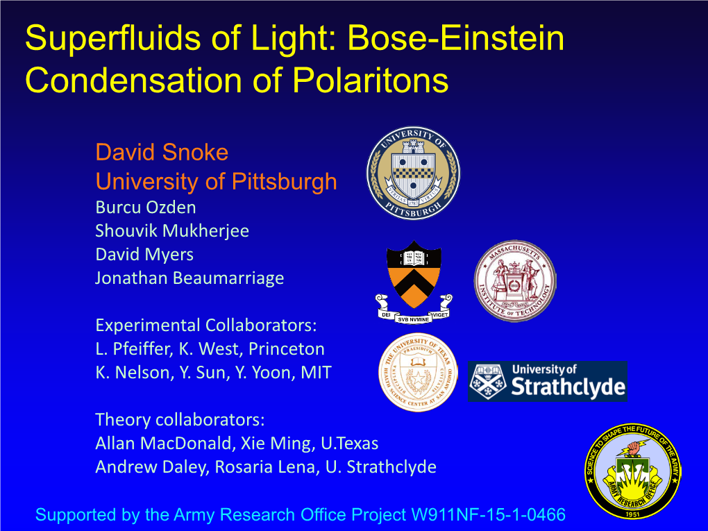 Bose-Einstein Condensation of Polaritons