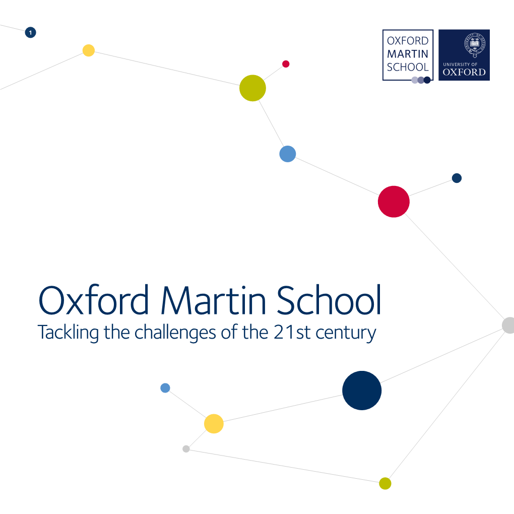 Oxford Martin School Tackling the Challenges of the 21St Century 3