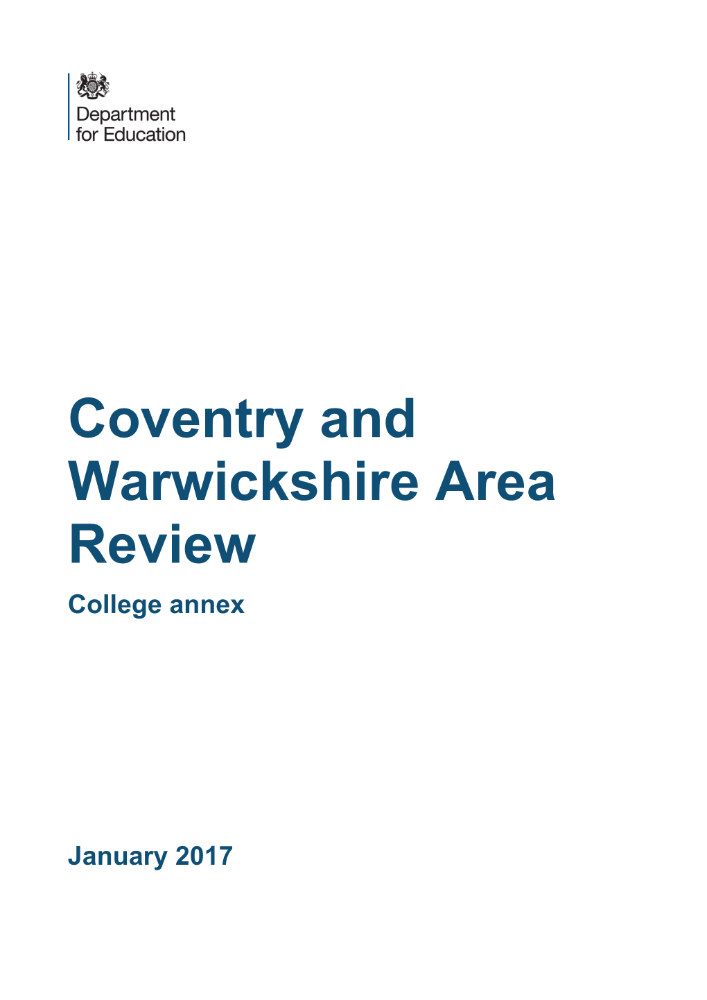 Coventry and Warwickshire Area Review College Annex