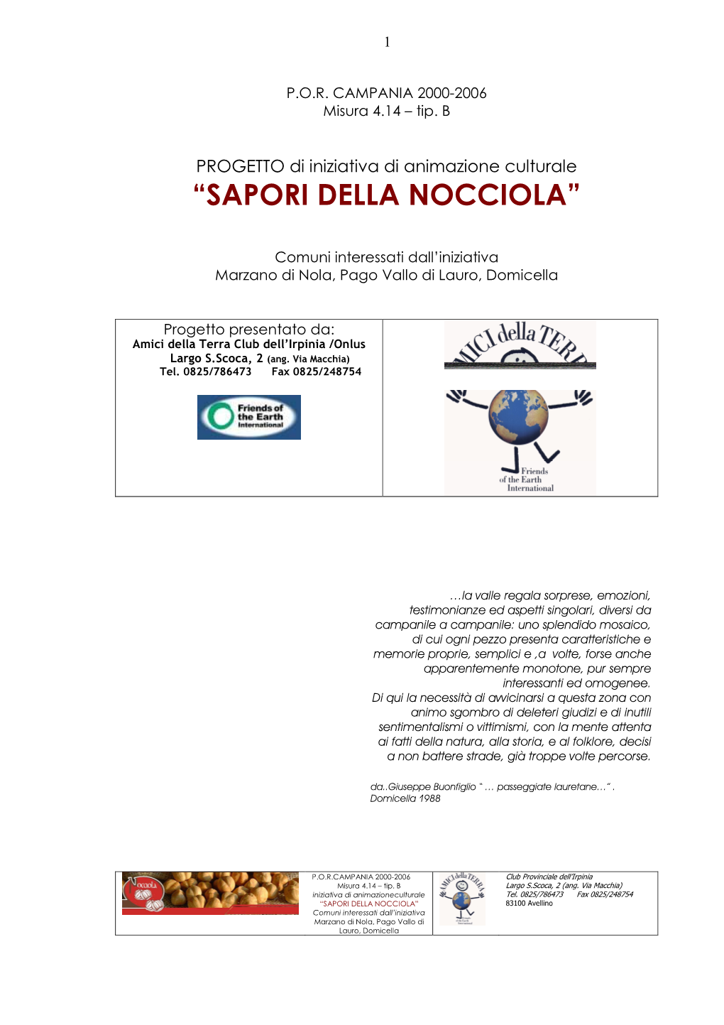 “Sapori Della Nocciola”