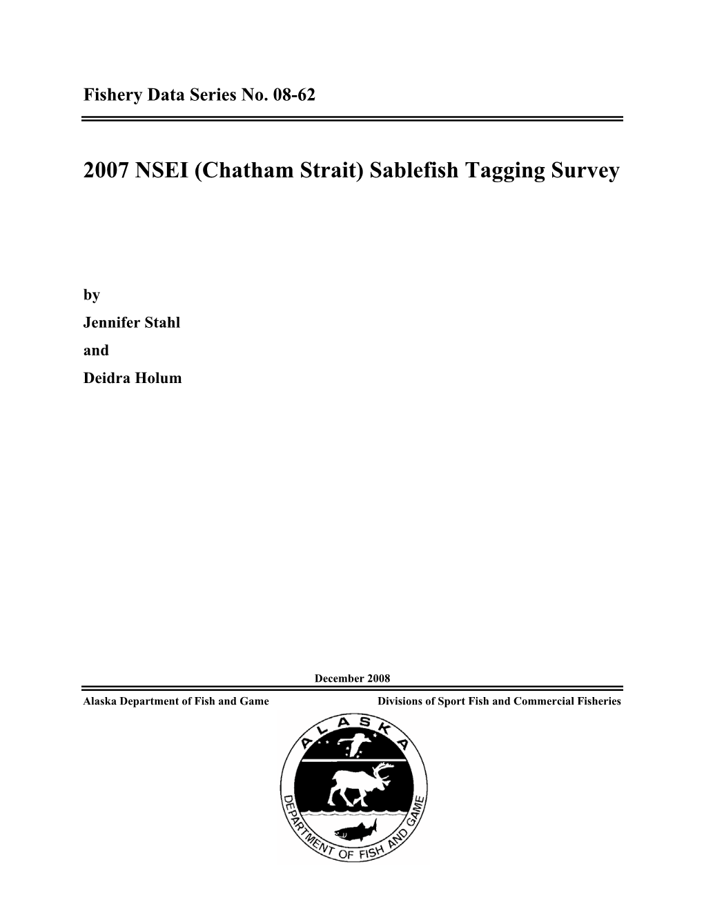 (Chatham Strait) Sablefish Tagging Survey