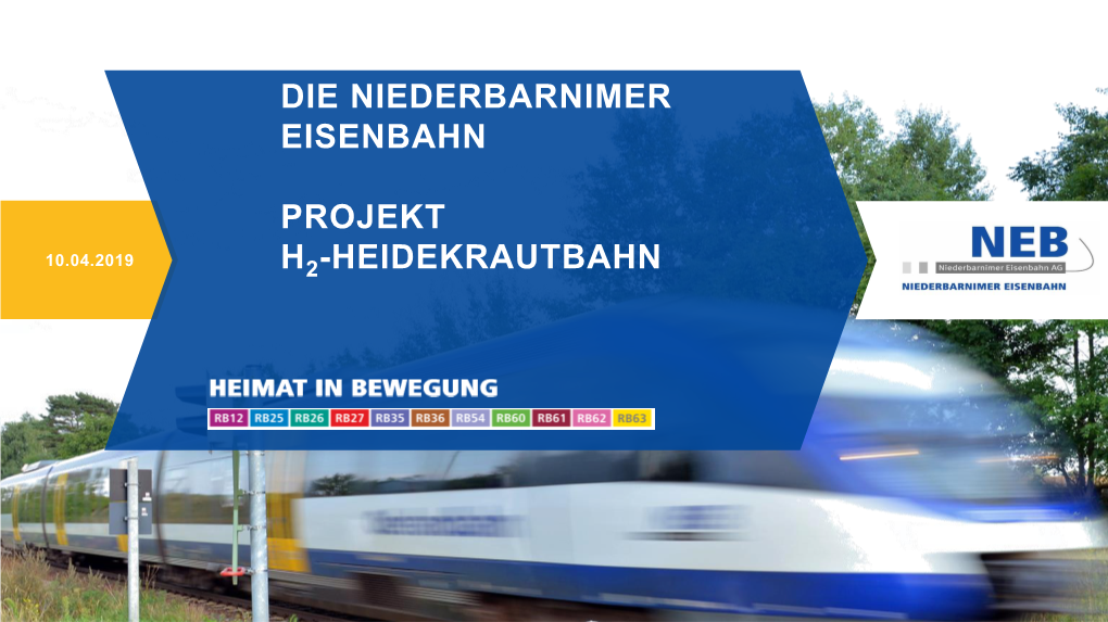 Die Niederbarnimer Eisenbahn Projekt H -Heidekrautbahn
